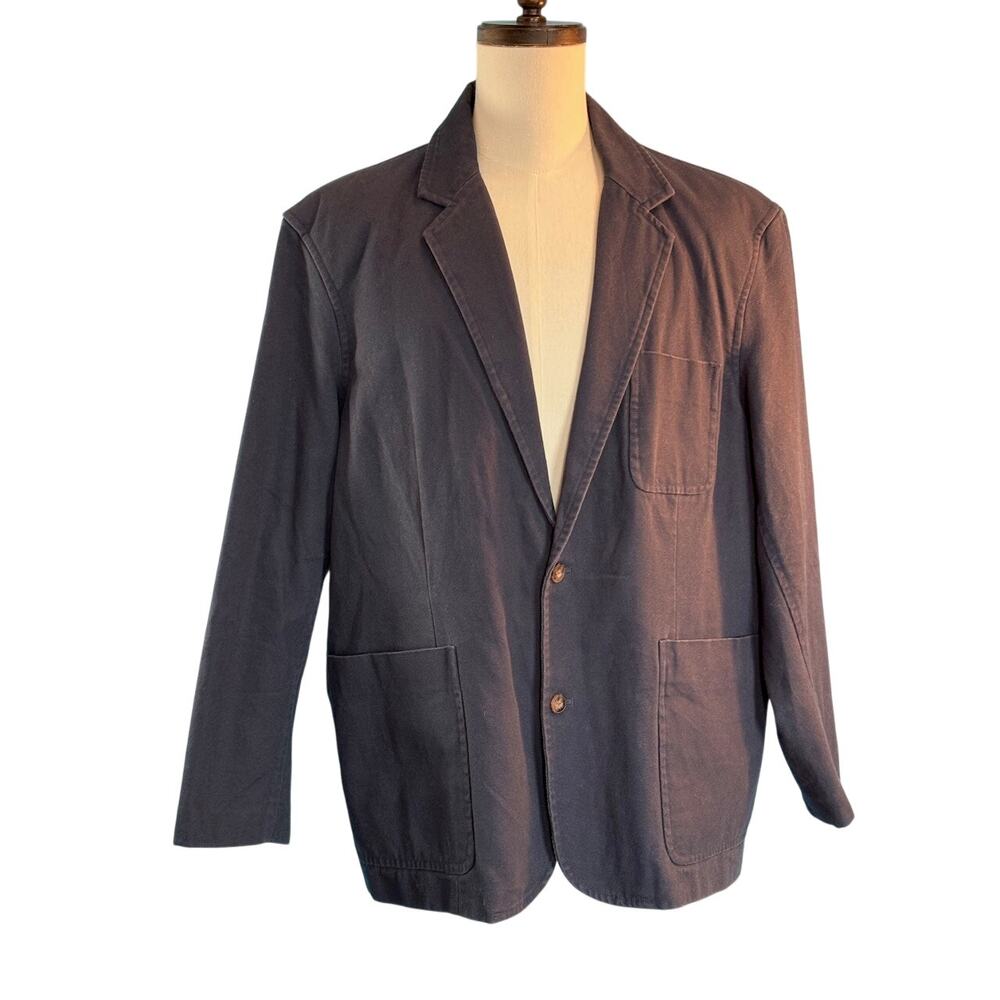 Duluth Trading Heavy Cotton Chore Canvas Jacket Lined 2 Button Close Pockets 2XL
